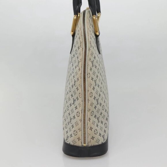 LOUIS VUITTON Monogram Mini Alma Haut Hand Bag Blue M92202 LV Auth 140886 - Picture 6 of 16